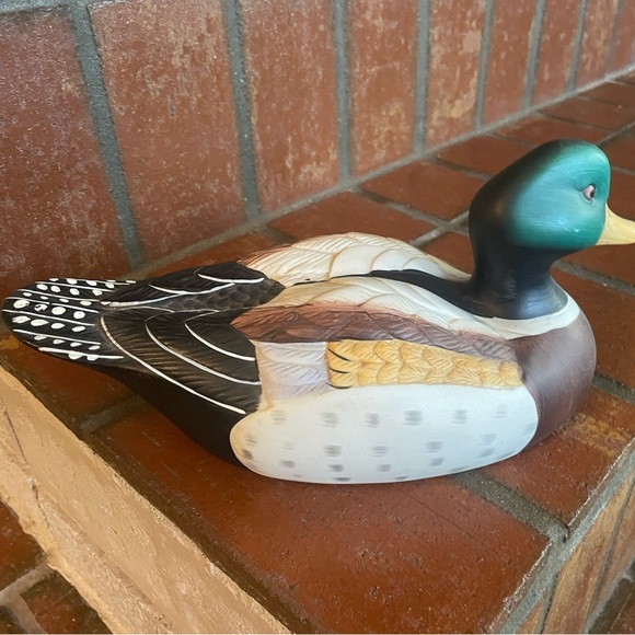 Duck Decoy Or Table Figurine Vintage Ceramic Nice Realistic Painted - Picture 3 of 9